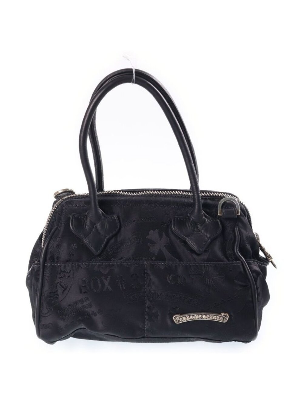 Chrome Hearts Mochita Stencil Nylon Hand Bag Handbag Black